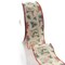 2 1/2" Wired Ribbon Christmas Cocoa and Gingerbread Burlap 10 Yards